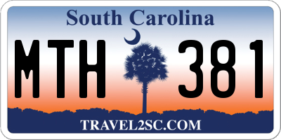 SC license plate MTH381