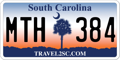 SC license plate MTH384