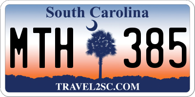 SC license plate MTH385