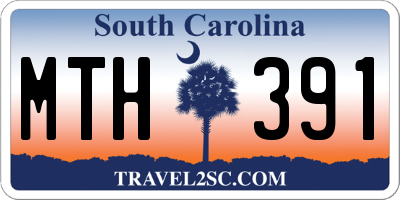 SC license plate MTH391