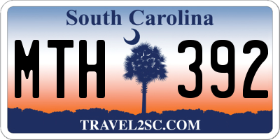 SC license plate MTH392