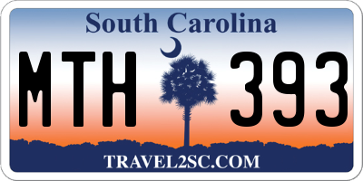 SC license plate MTH393