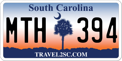 SC license plate MTH394