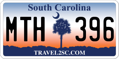 SC license plate MTH396