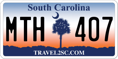 SC license plate MTH407