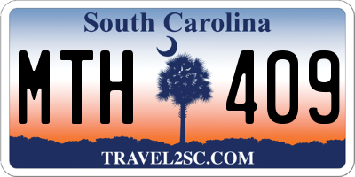SC license plate MTH409