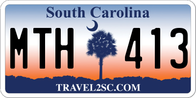 SC license plate MTH413