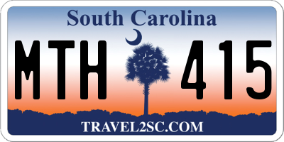 SC license plate MTH415