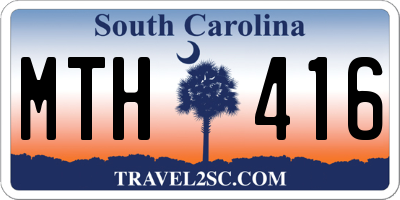 SC license plate MTH416