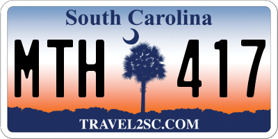 SC license plate MTH417