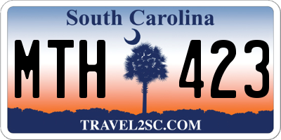 SC license plate MTH423
