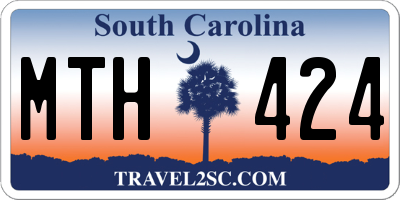 SC license plate MTH424