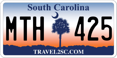 SC license plate MTH425