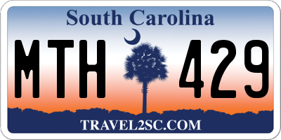 SC license plate MTH429