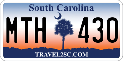 SC license plate MTH430
