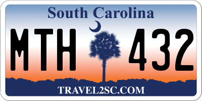 SC license plate MTH432