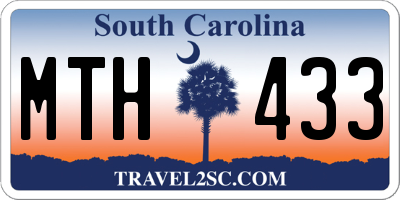 SC license plate MTH433