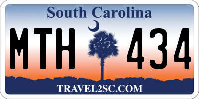 SC license plate MTH434