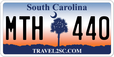 SC license plate MTH440