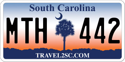 SC license plate MTH442