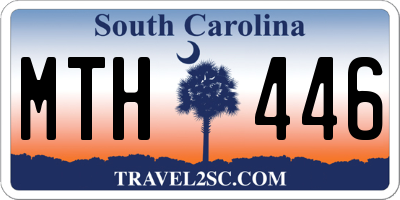 SC license plate MTH446