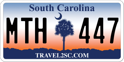SC license plate MTH447