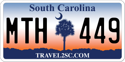 SC license plate MTH449