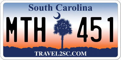 SC license plate MTH451