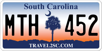 SC license plate MTH452