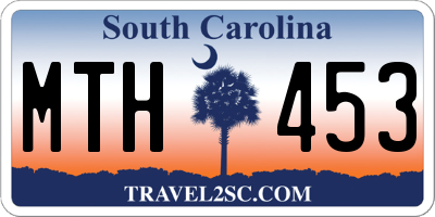 SC license plate MTH453