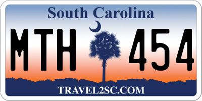SC license plate MTH454