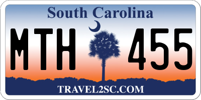 SC license plate MTH455