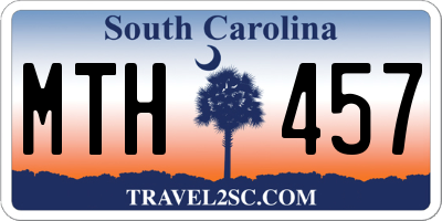 SC license plate MTH457