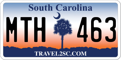 SC license plate MTH463