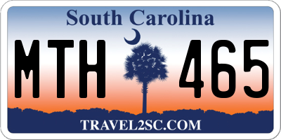 SC license plate MTH465