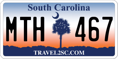 SC license plate MTH467