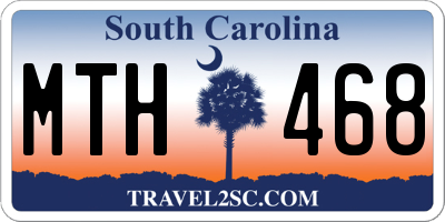 SC license plate MTH468