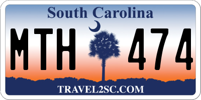 SC license plate MTH474
