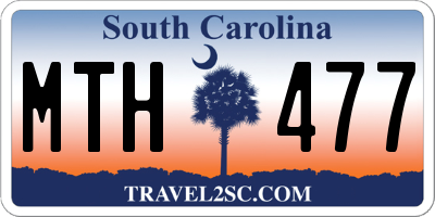 SC license plate MTH477