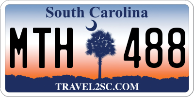 SC license plate MTH488