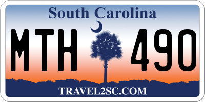 SC license plate MTH490