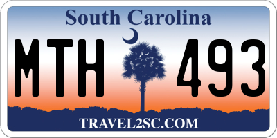 SC license plate MTH493