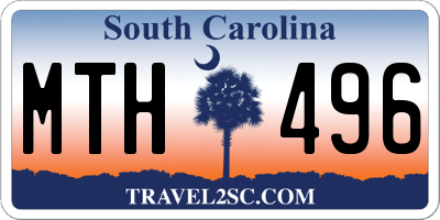 SC license plate MTH496
