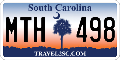 SC license plate MTH498