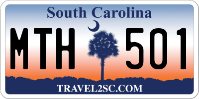 SC license plate MTH501