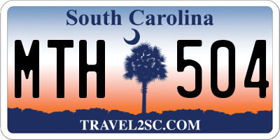 SC license plate MTH504