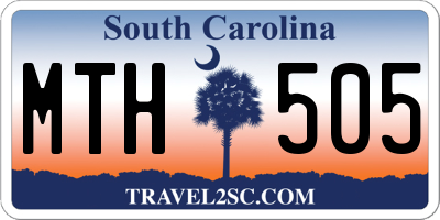 SC license plate MTH505