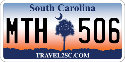 SC license plate MTH506
