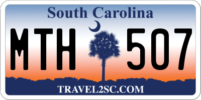 SC license plate MTH507