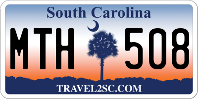 SC license plate MTH508